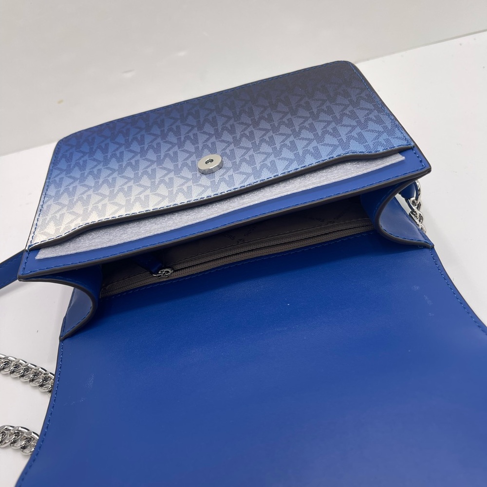 Michael Kors Greenwich Sm Ombré Color-Block Signature Logo Flap Crossbody XBODY - Picture 10 of 16